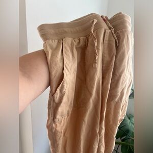 PACT Organics Linen-Cotton Blend Joggers, Size M